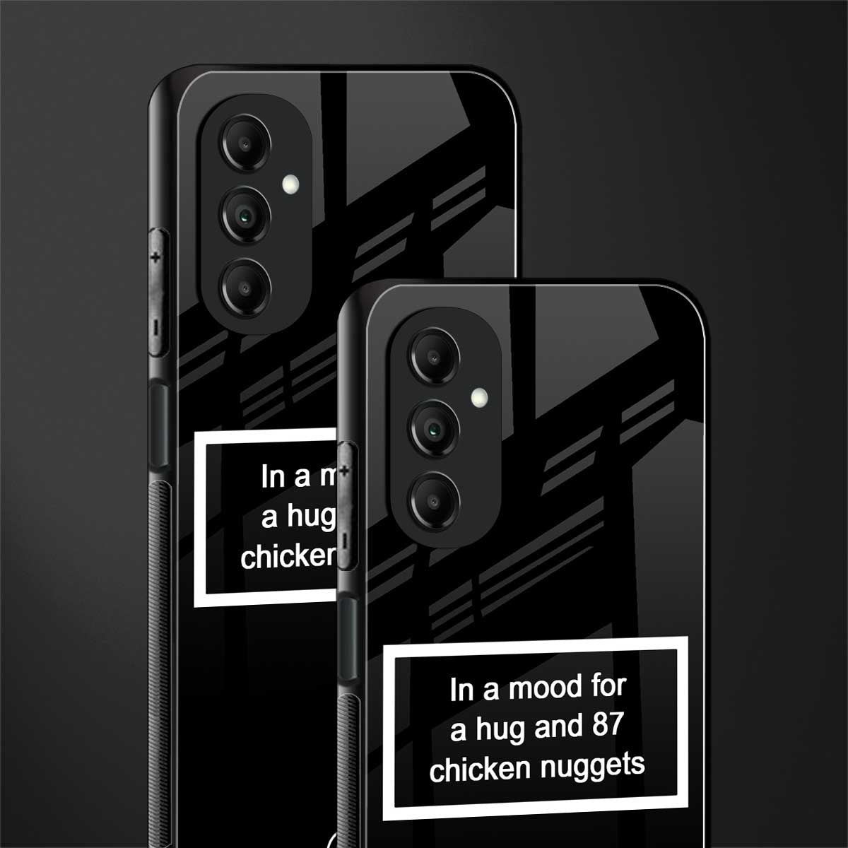 87 chicken nuggets black edition back phone cover | glass case for samsung galaxy a14 5g