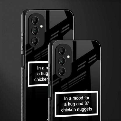87 chicken nuggets black edition back phone cover | glass case for samsung galaxy a14 5g