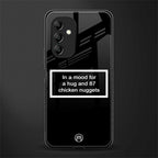 87 chicken nuggets black edition back phone cover | glass case for samsung galaxy a14 5g
