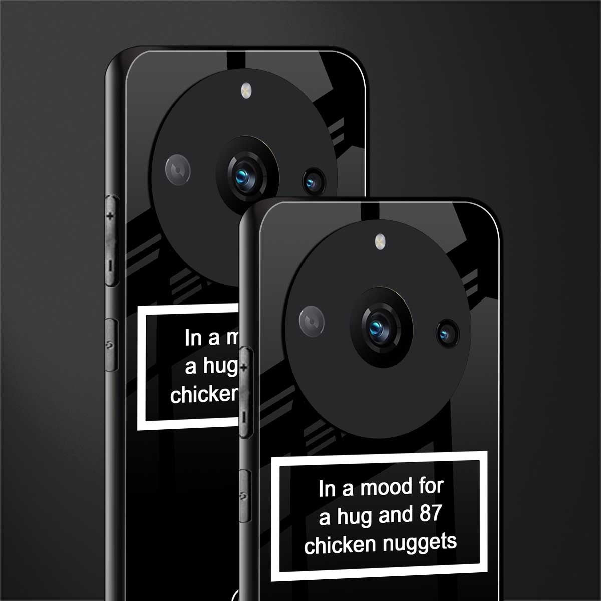 87 chicken nuggets black edition back phone cover | glass case for realme 11 pro 5g