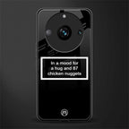 87 chicken nuggets black edition back phone cover | glass case for realme 11 pro 5g