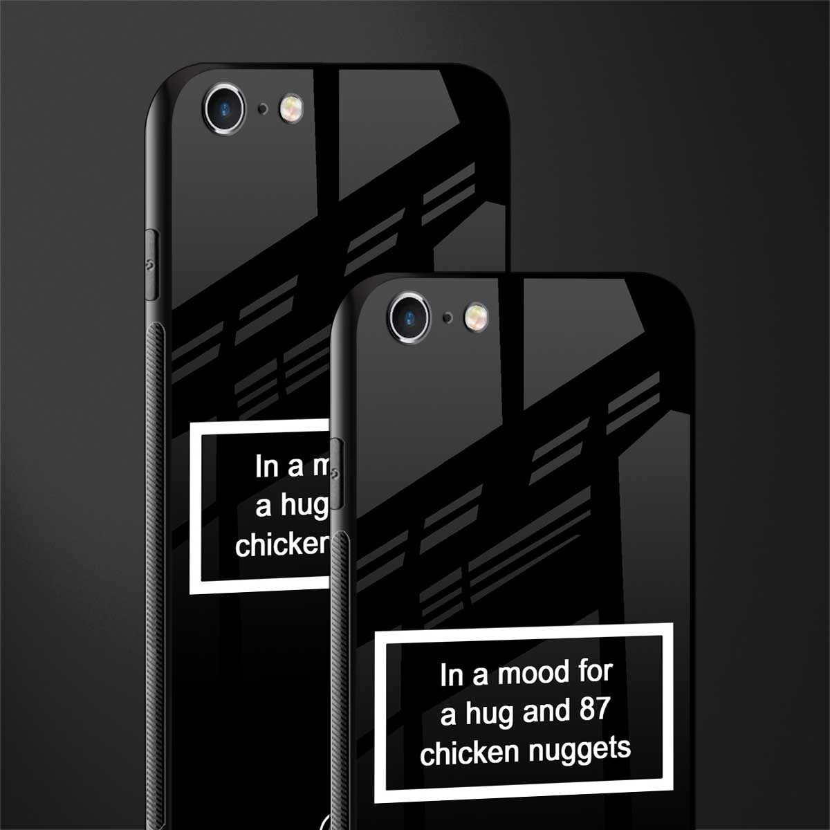 87 chicken nuggets black edition glass case for iphone 6s plus image-2