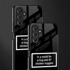87 chicken nuggets black edition back phone cover | glass case for samsun galaxy a24 4g