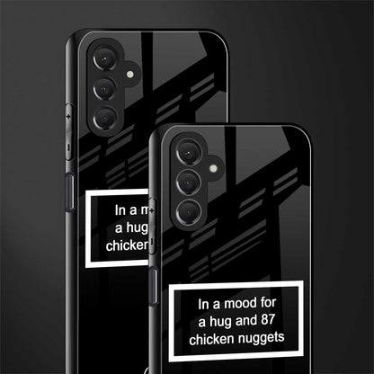 87 chicken nuggets black edition back phone cover | glass case for samsun galaxy a24 4g