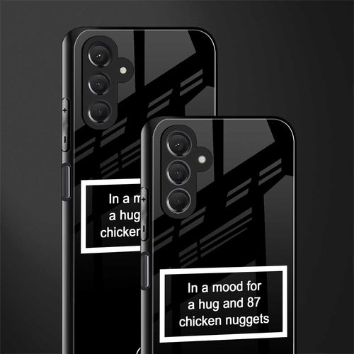 87 chicken nuggets black edition back phone cover | glass case for samsun galaxy a24 4g