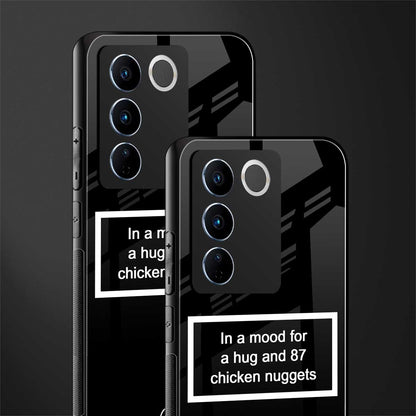 87 chicken nuggets black edition back phone cover | glass case for vivo v27 pro 5g
