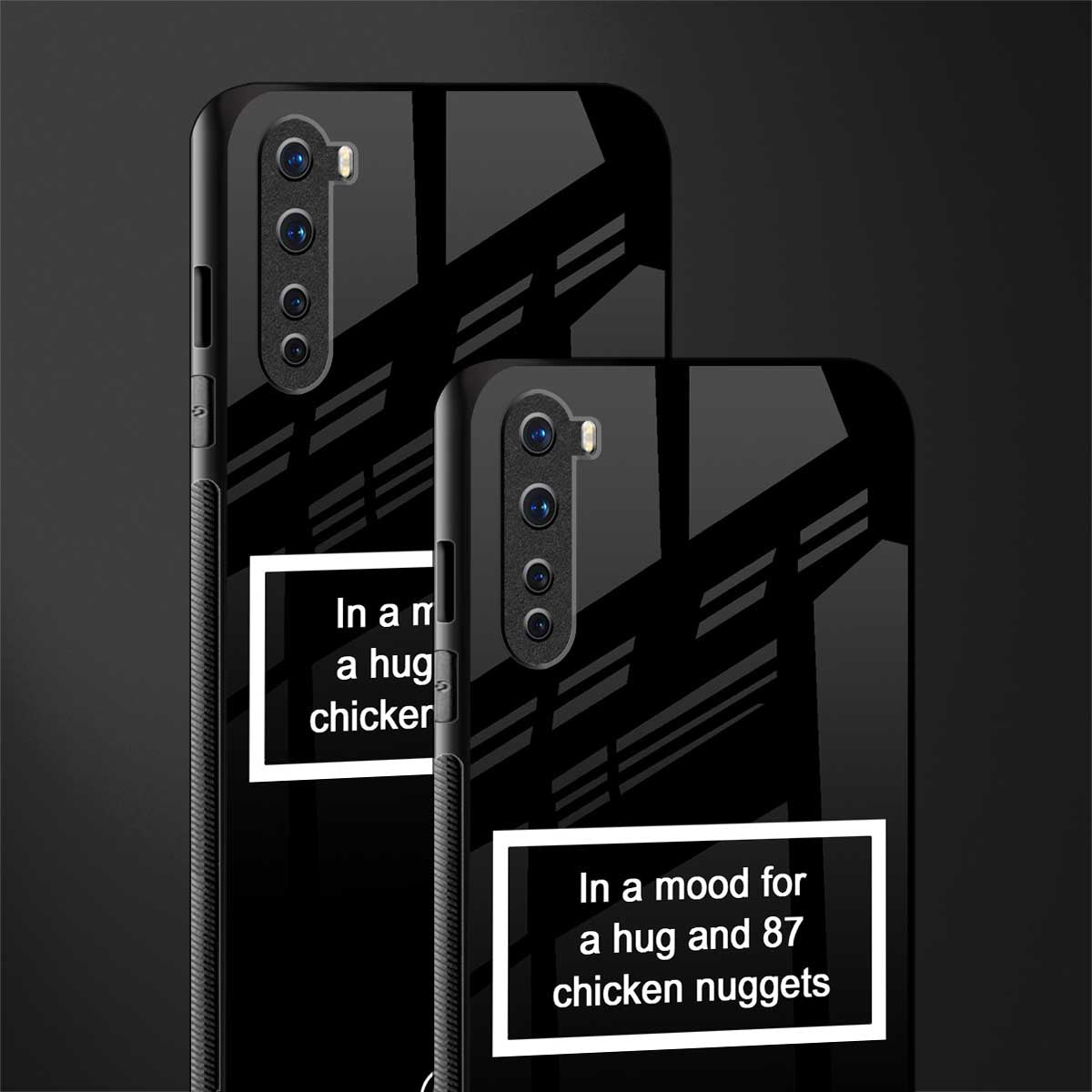 87 chicken nuggets black edition glass case for oneplus nord ac2001 image-2