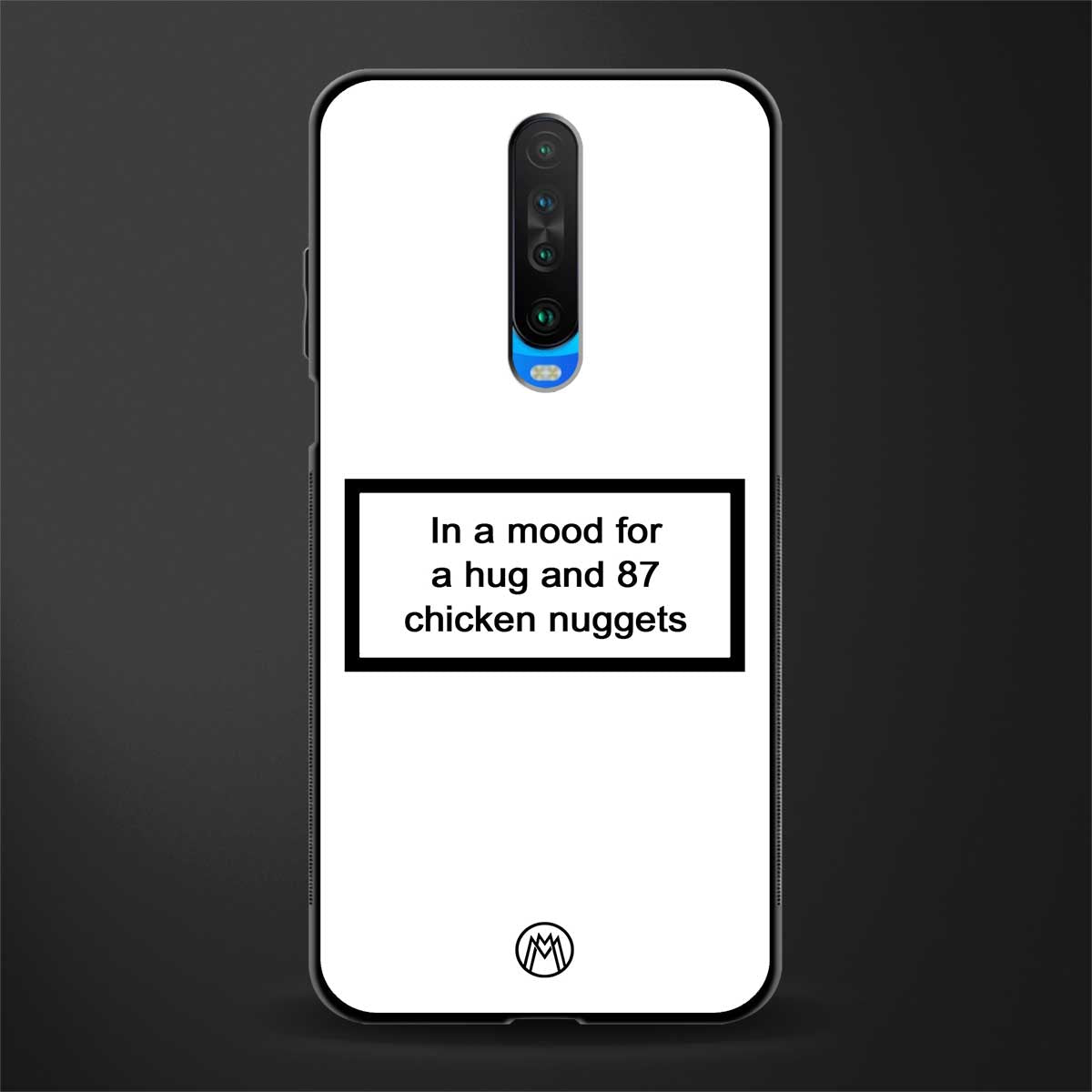 87 chicken nuggets white edition glass case for poco x2 image