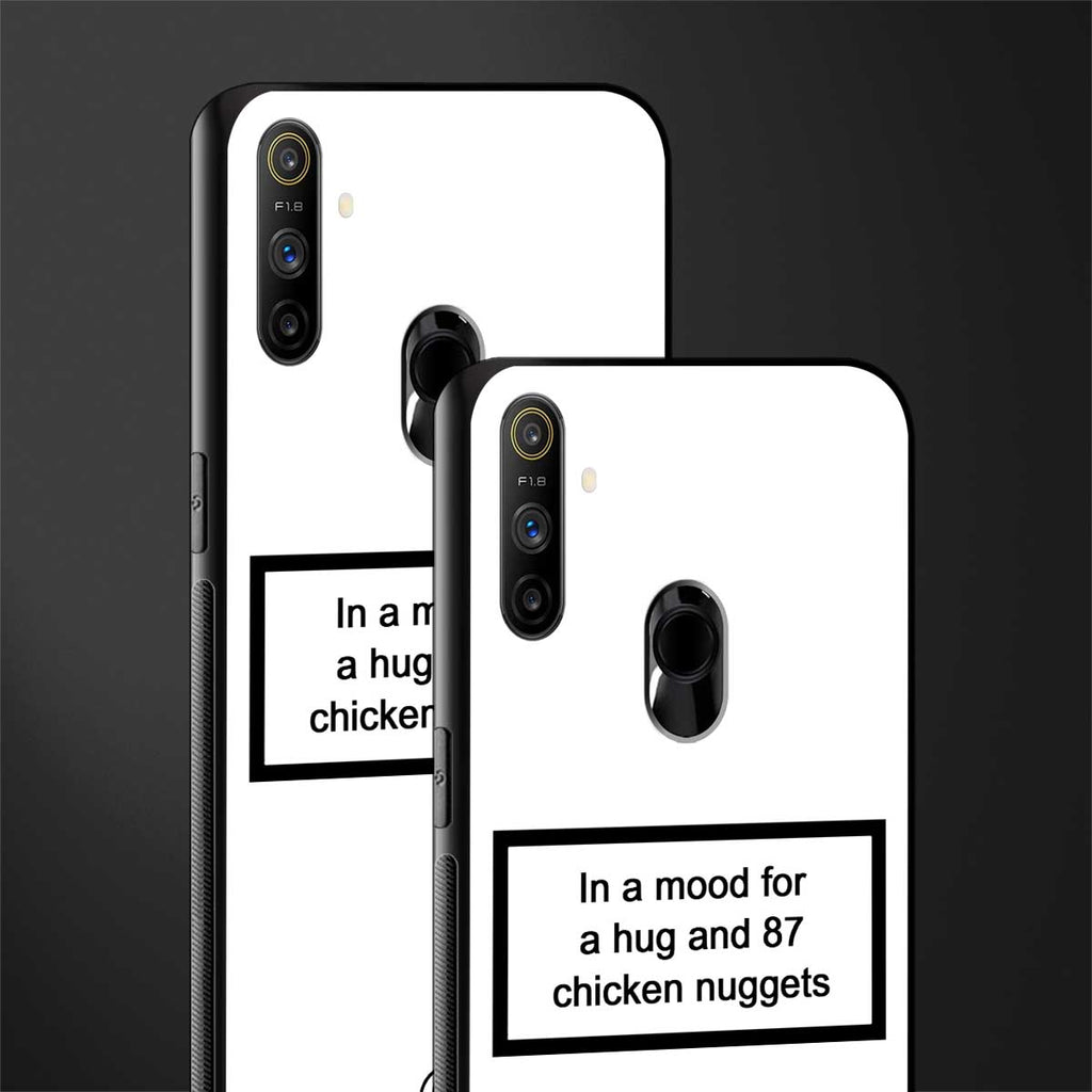 87 chicken nuggets white edition glass case for realme narzo 20a image-2