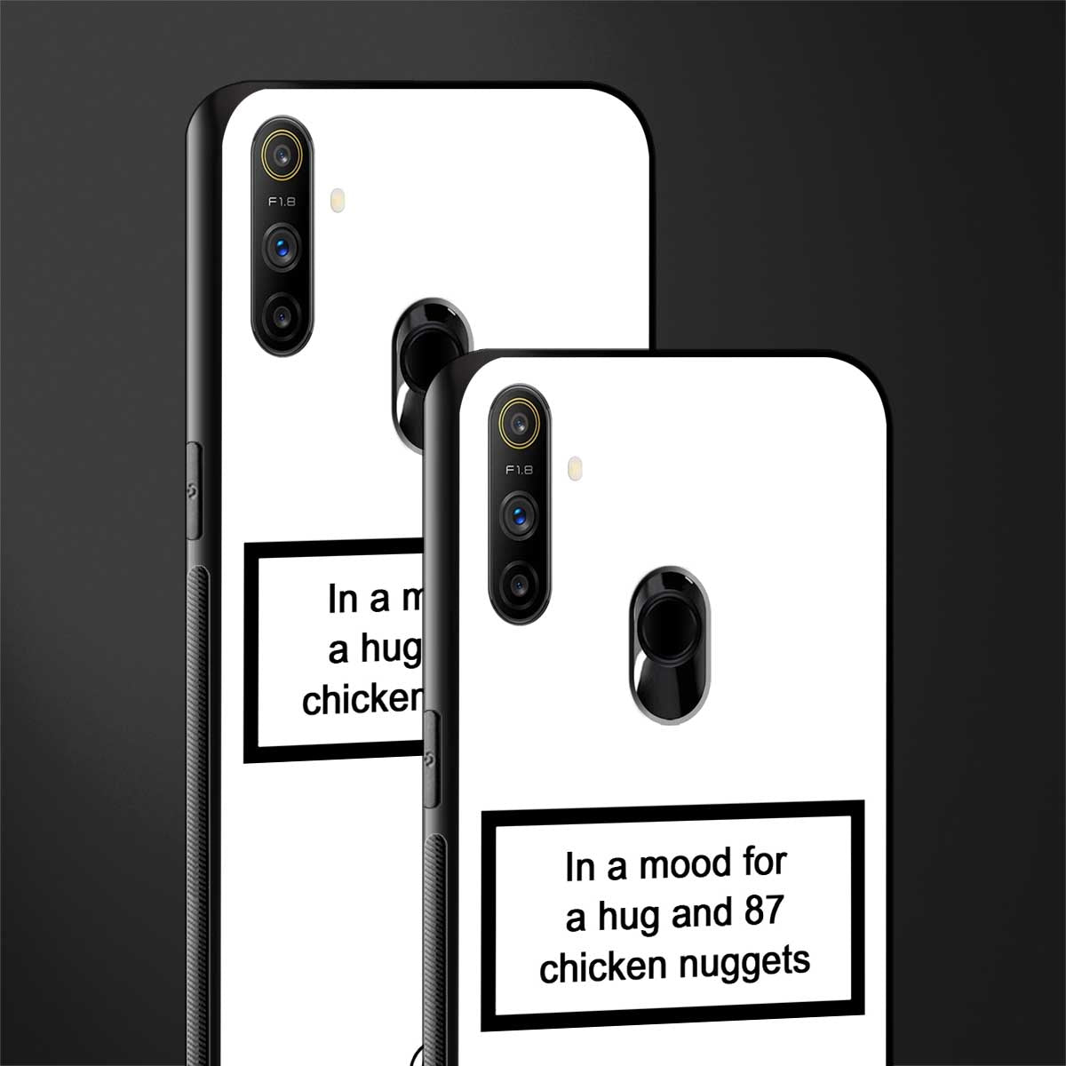87 chicken nuggets white edition glass case for realme narzo 20a image-2