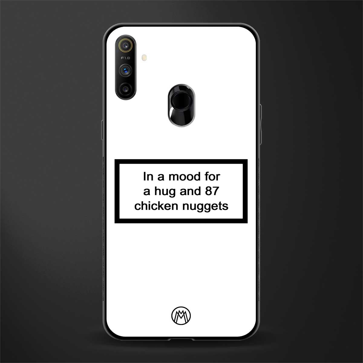 87 chicken nuggets white edition glass case for realme narzo 20a image