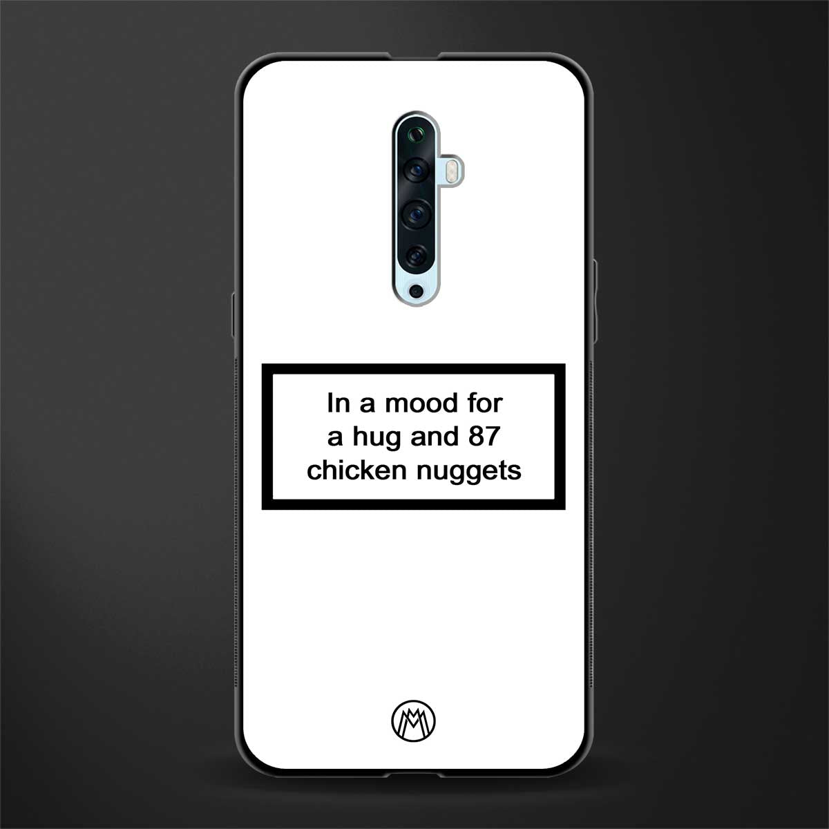 87 chicken nuggets white edition glass case for oppo reno 2f image