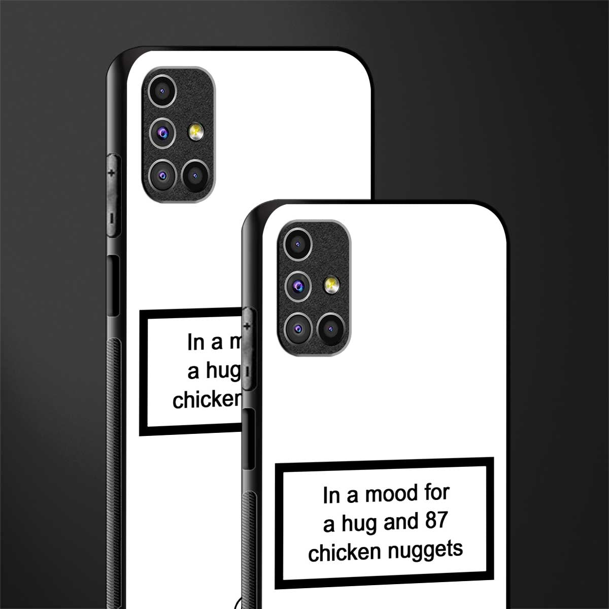 87 chicken nuggets white edition glass case for samsung galaxy m51 image-2