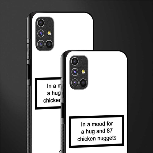 87 chicken nuggets white edition glass case for samsung galaxy m31s image-2