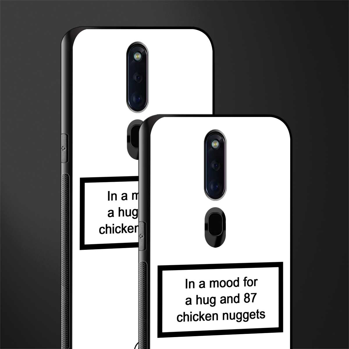 87 chicken nuggets white edition glass case for oppo f11 pro image-2