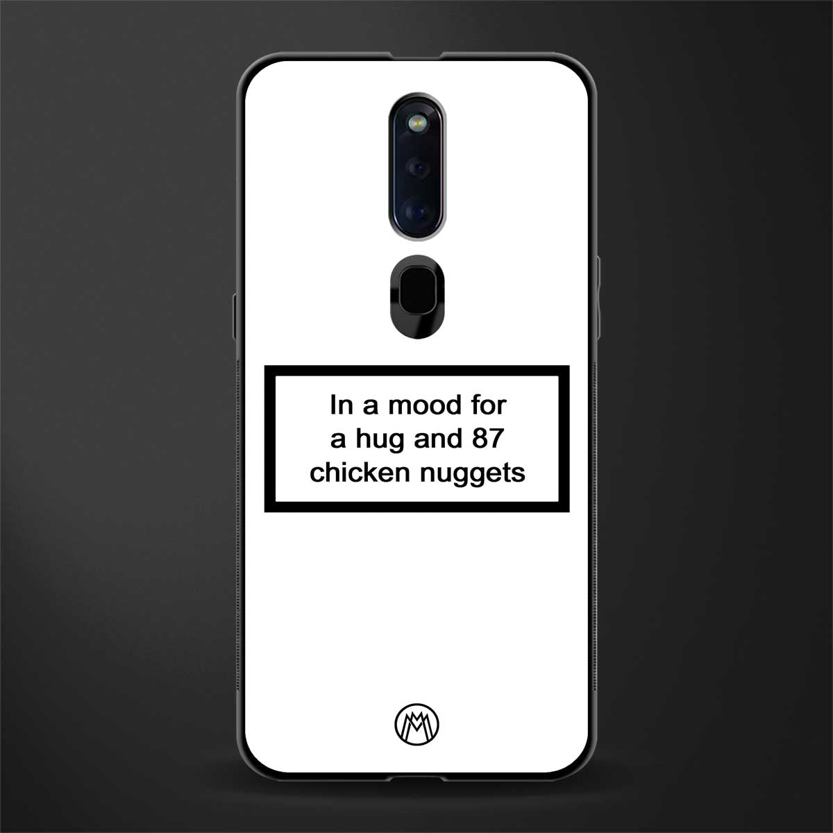 87 chicken nuggets white edition glass case for oppo f11 pro image