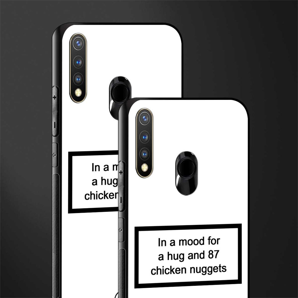 87 chicken nuggets white edition glass case for vivo y19 image-2