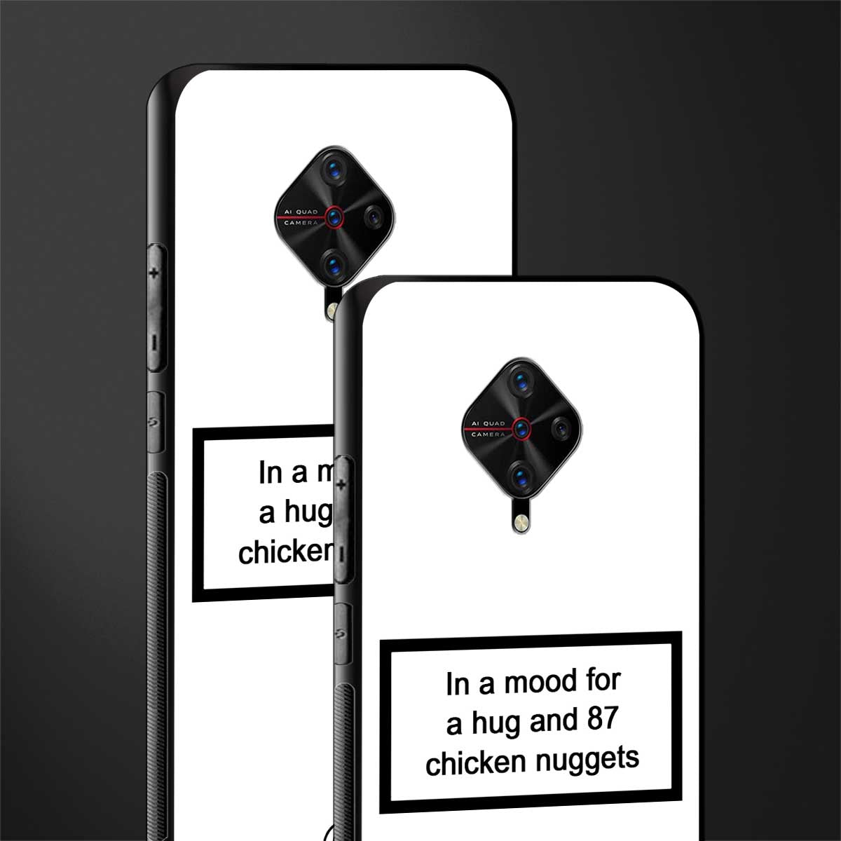 87 chicken nuggets white edition glass case for vivo s1 pro image-2