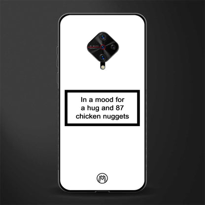 87 chicken nuggets white edition glass case for vivo s1 pro image