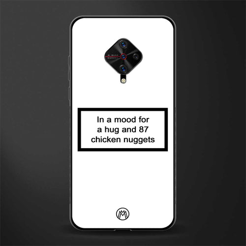 87 chicken nuggets white edition glass case for vivo s1 pro image