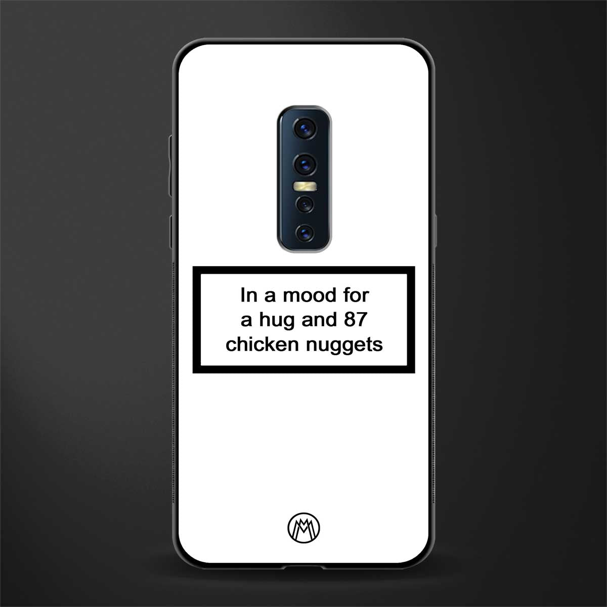 87 chicken nuggets white edition glass case for vivo v17 pro image