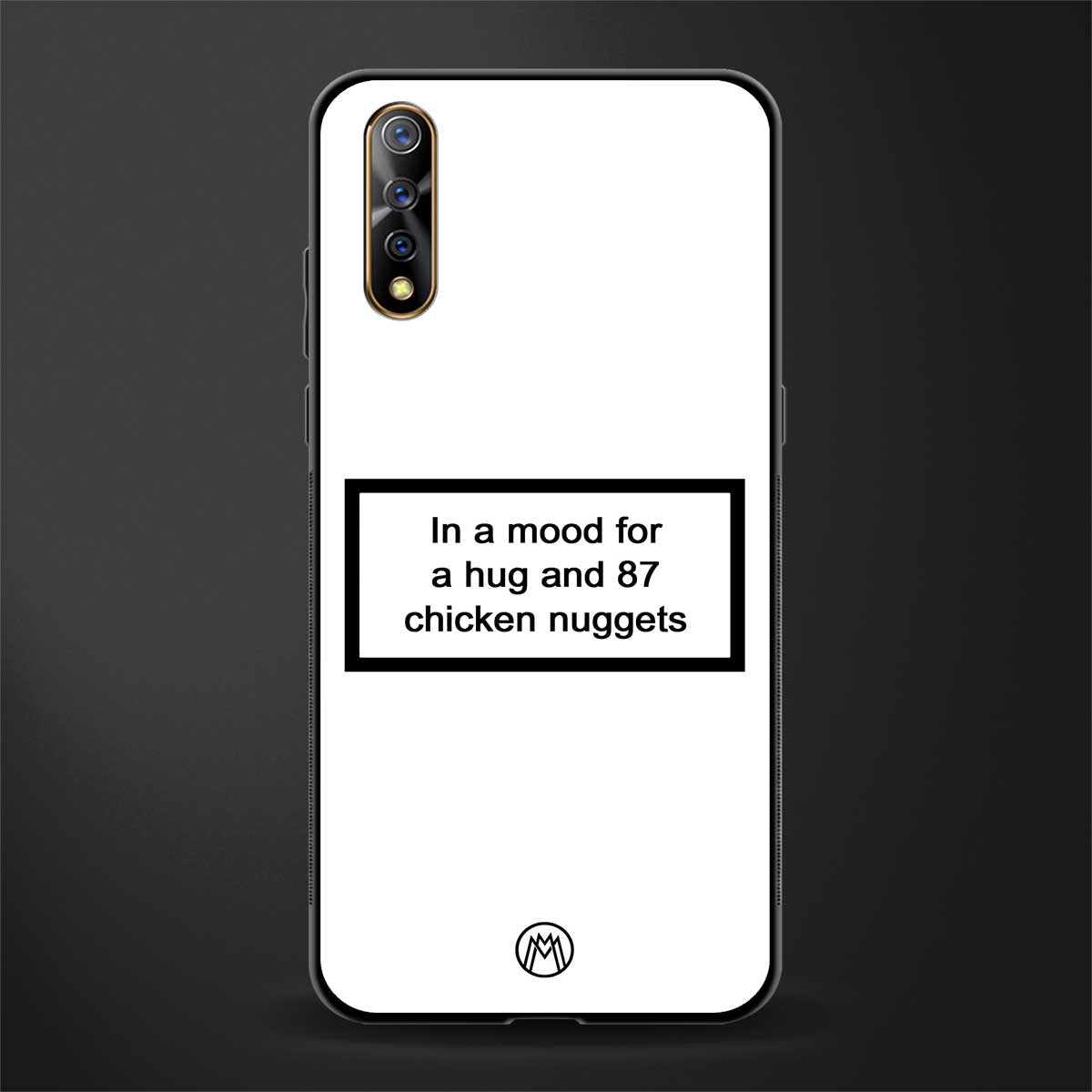 87 chicken nuggets white edition glass case for vivo s1 image