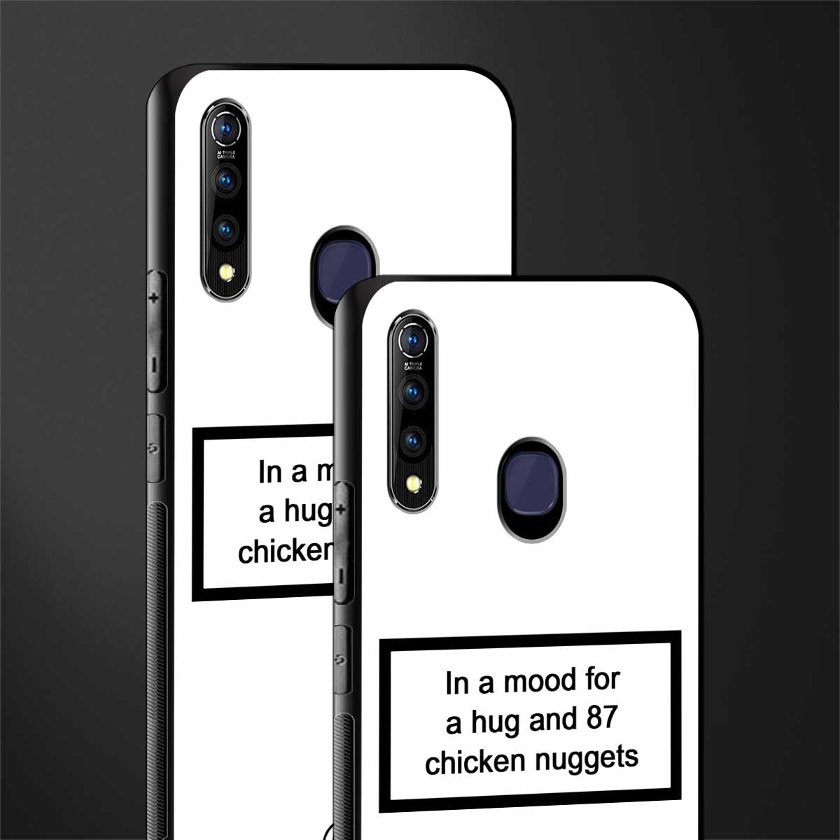 87 chicken nuggets white edition glass case for vivo z1 pro image-2