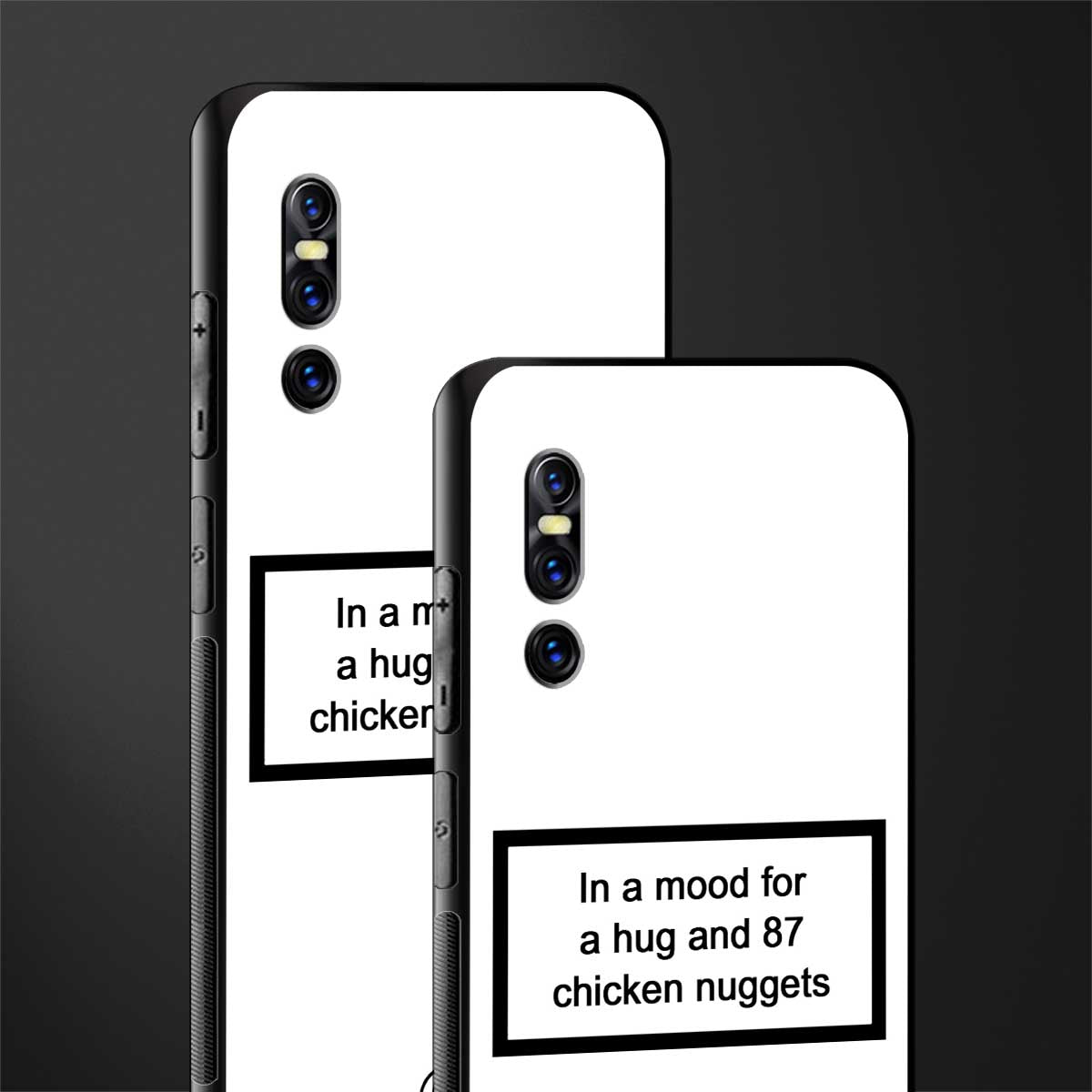 87 chicken nuggets white edition glass case for vivo v15 pro image-2
