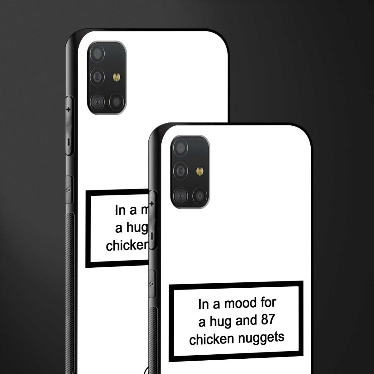 87 chicken nuggets white edition glass case for samsung galaxy a51 image-2