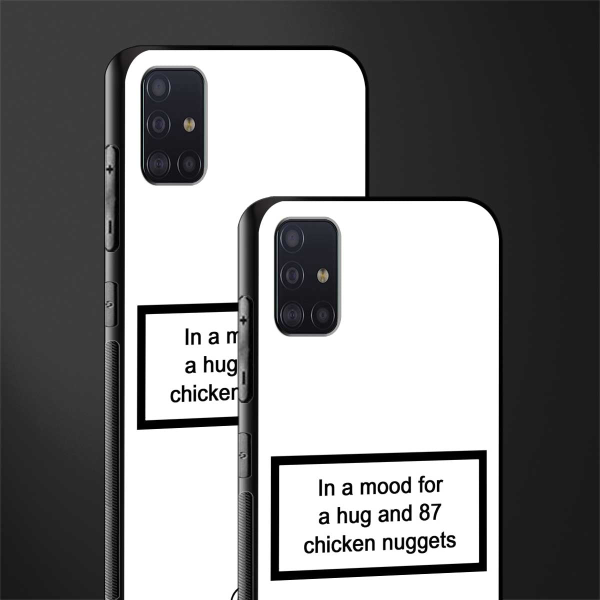 87 chicken nuggets white edition glass case for samsung galaxy a71 image-2