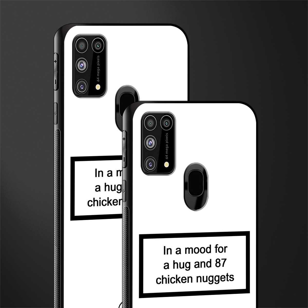 87 chicken nuggets white edition glass case for samsung galaxy m31 image-2
