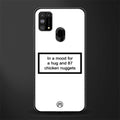 87 chicken nuggets white edition glass case for samsung galaxy m31 image