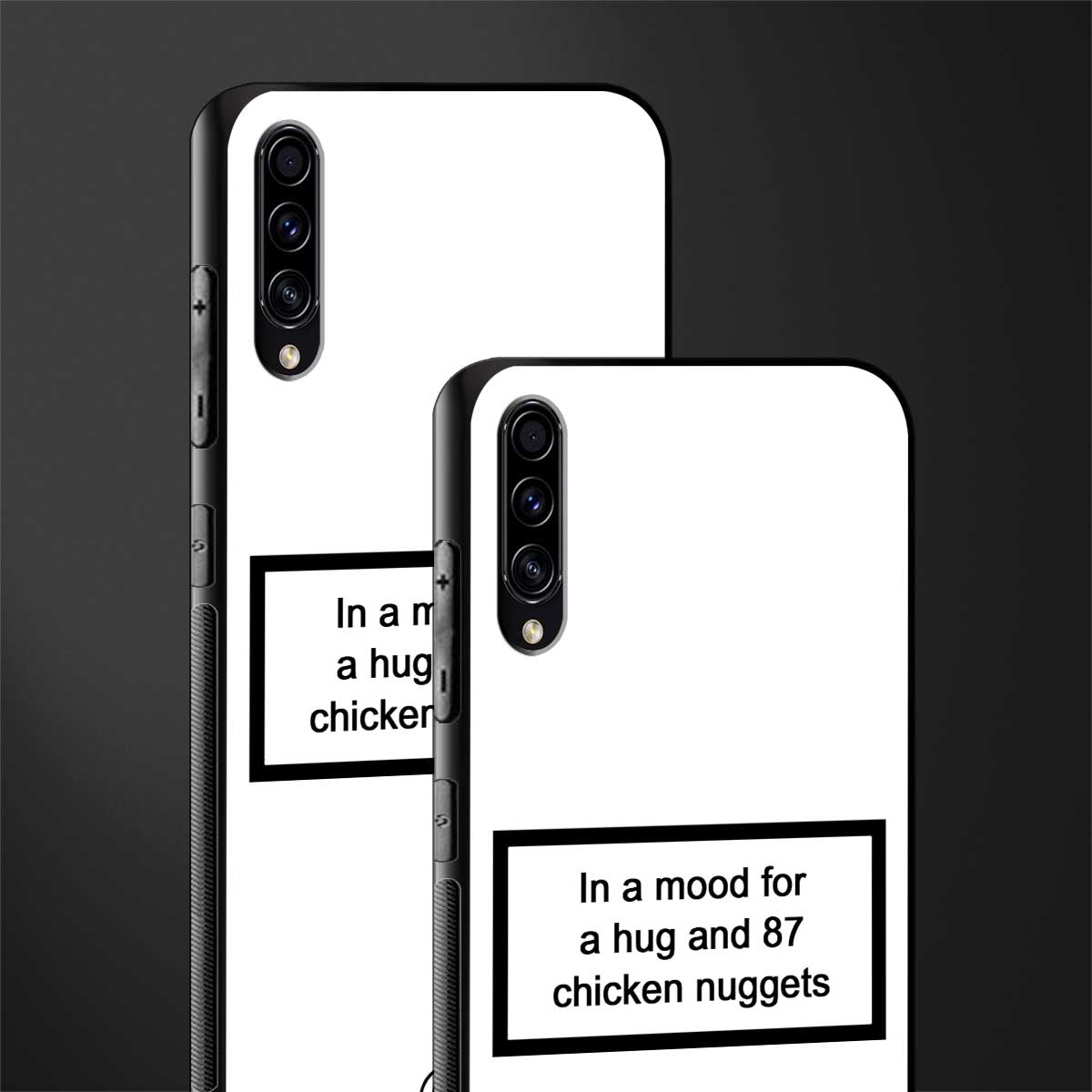 87 chicken nuggets white edition glass case for samsung galaxy a50 image-2