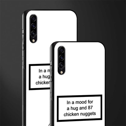 87 chicken nuggets white edition glass case for samsung galaxy a70 image-2