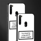 87 chicken nuggets white edition glass case for redmi note 8 image-2