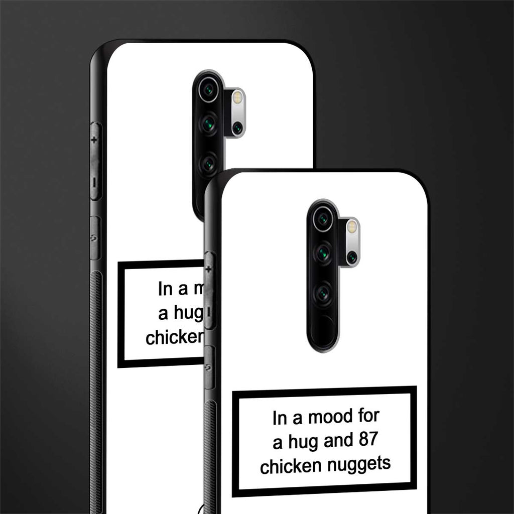 87 chicken nuggets white edition glass case for redmi note 8 pro image-2