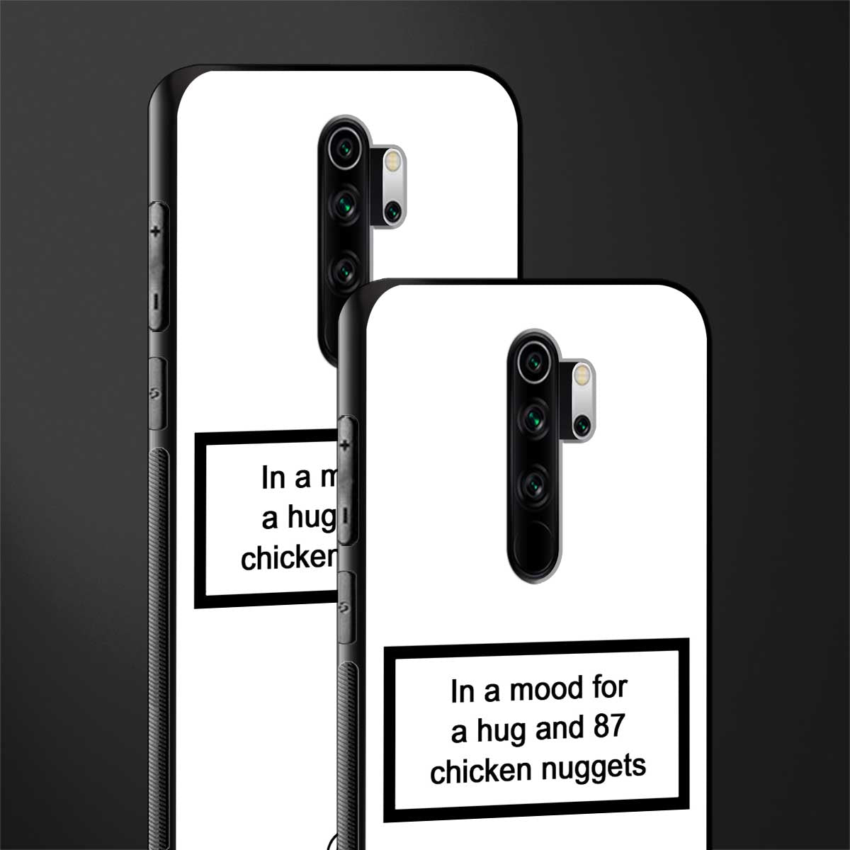87 chicken nuggets white edition glass case for redmi note 8 pro image-2