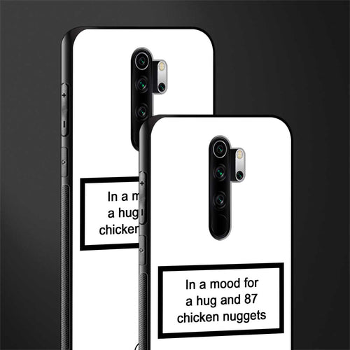 87 chicken nuggets white edition glass case for redmi note 8 pro image-2