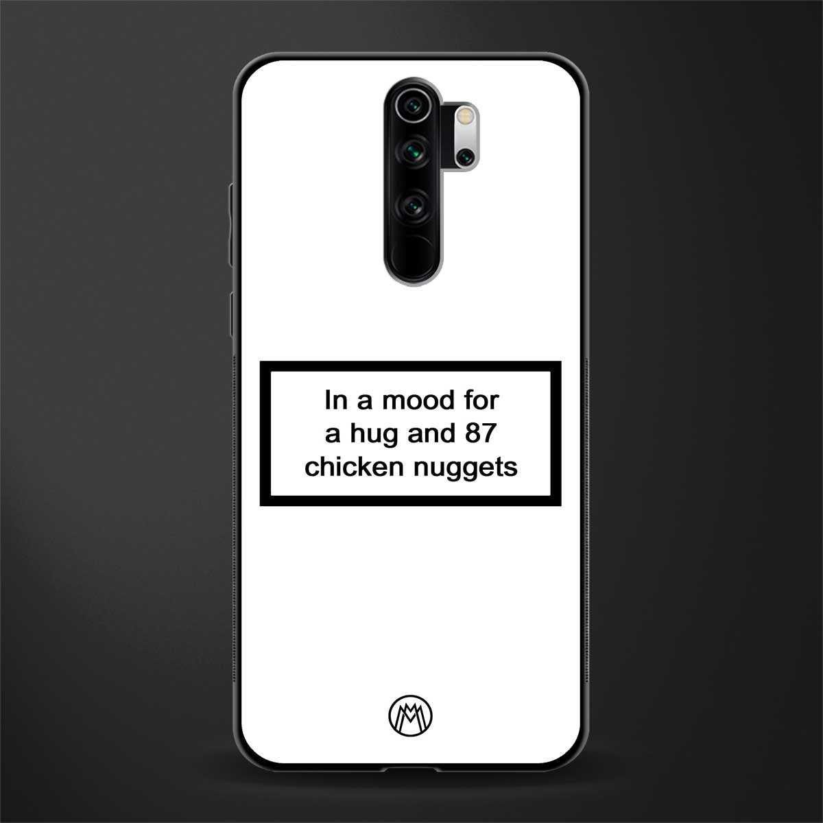 87 chicken nuggets white edition glass case for redmi note 8 pro image