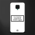 87 chicken nuggets white edition glass case for redmi note 9 pro max image