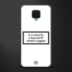 87 chicken nuggets white edition glass case for redmi note 9 pro max image