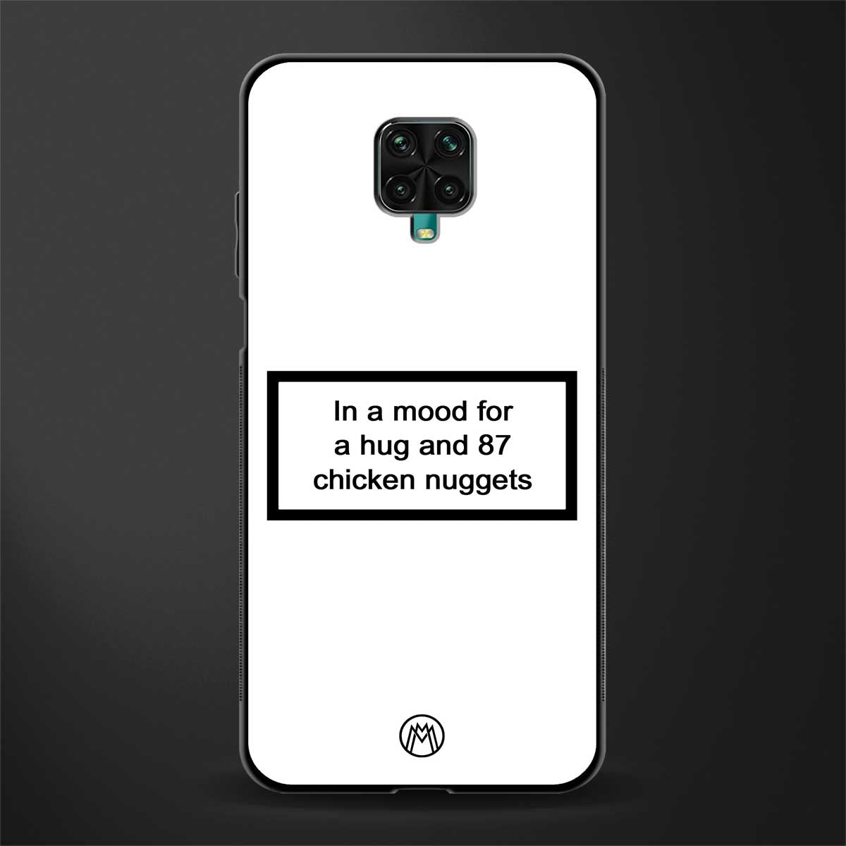87 chicken nuggets white edition glass case for redmi note 9 pro max image