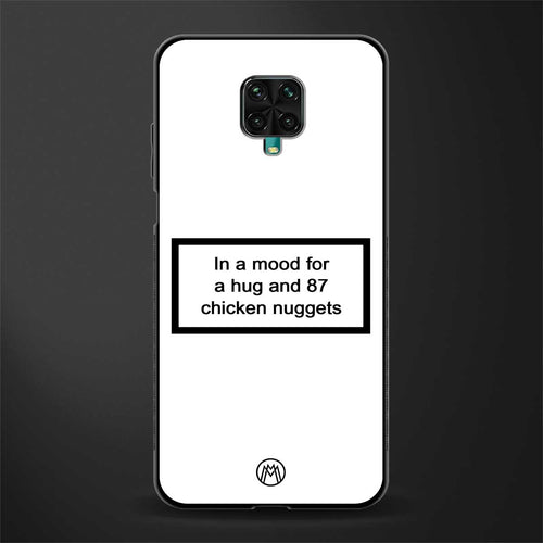 87 chicken nuggets white edition glass case for redmi note 9 pro max image