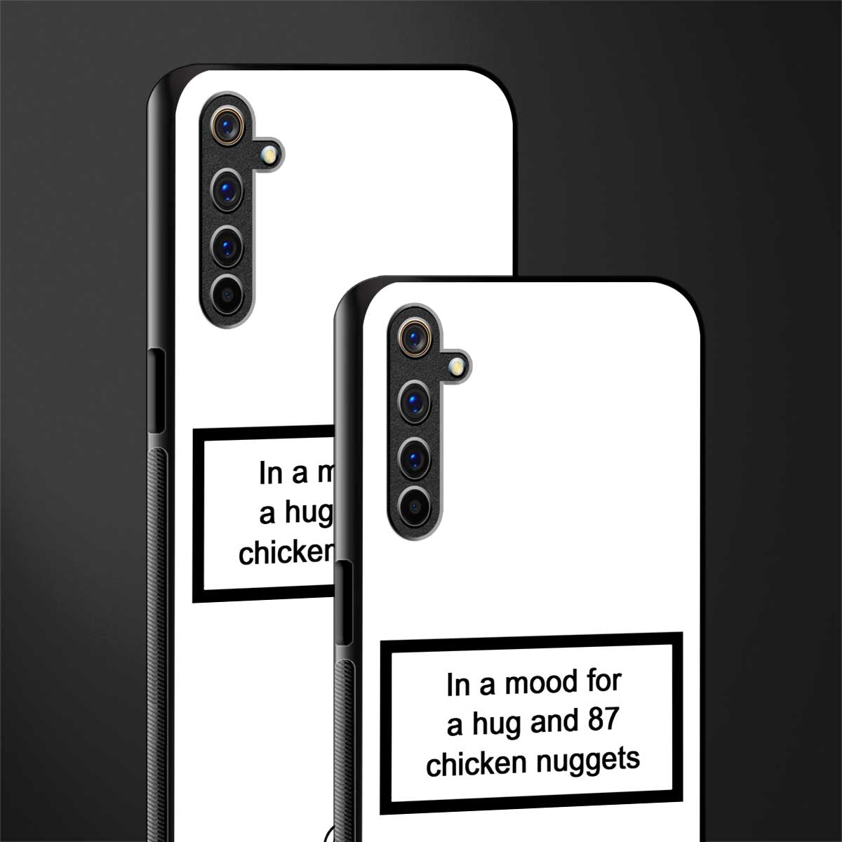 87 chicken nuggets white edition glass case for realme 6i image-2