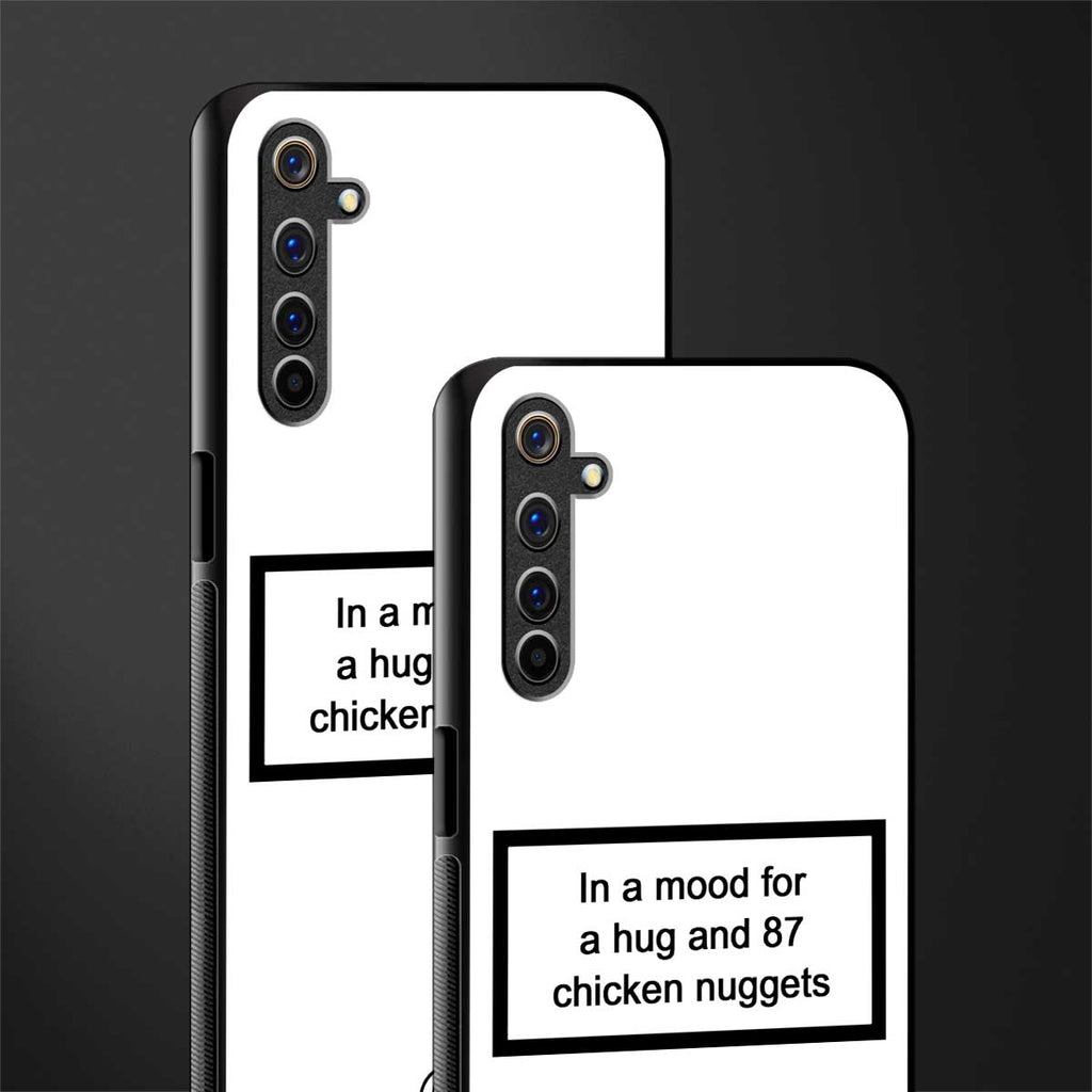 87 chicken nuggets white edition glass case for realme 6 image-2