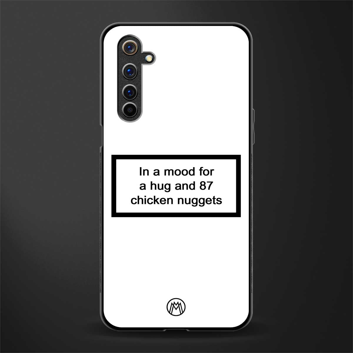 87 chicken nuggets white edition glass case for realme 6i image