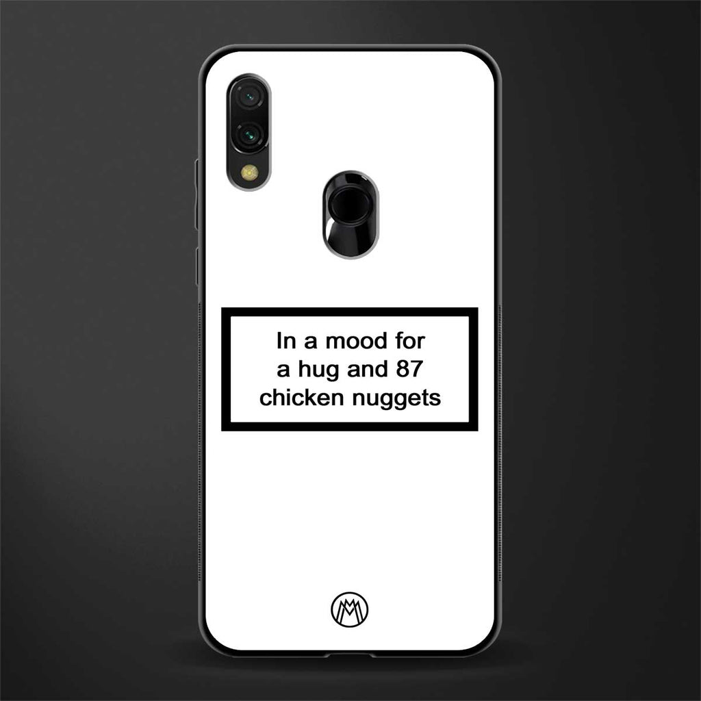 87 chicken nuggets white edition glass case for redmi note 7 image