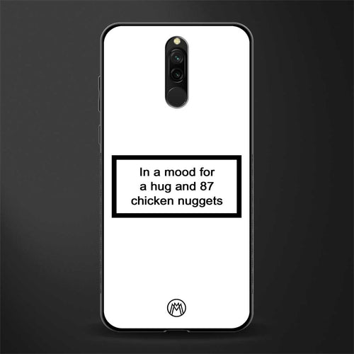 87 chicken nuggets white edition glass case for redmi 8 image