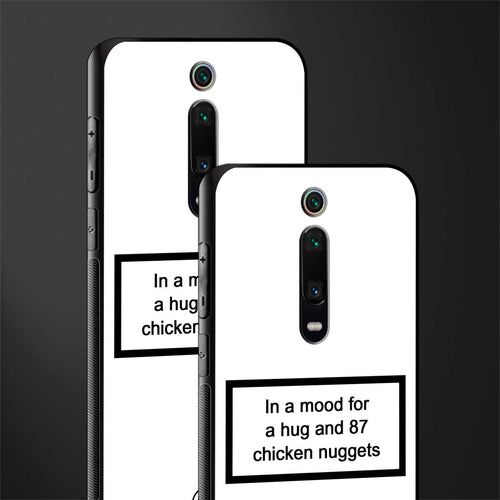 87 chicken nuggets white edition glass case for redmi k20 image-2