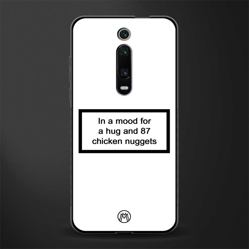 87 chicken nuggets white edition glass case for redmi k20 image